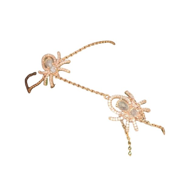 Vintage Pink Vermeil Over Sterling Spider Wristlet (A4057) - Picture 3 of 7